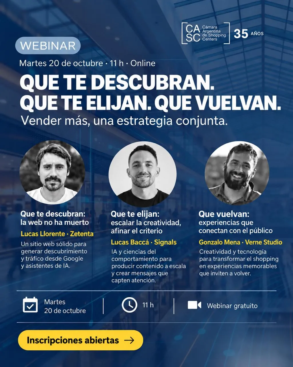 Que te descubran. Que te elijan. Que vuelvan